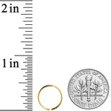 20G 3/8 Gold Tone PVD Grade 23 Titanium Bendable Hoop Ring