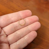 20G 3/8 Gold Tone PVD Grade 23 Titanium Bendable Hoop Ring