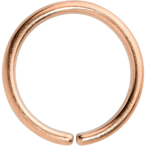 18G 5/16 Rose Gold Hue PVD Grade 23 Titanium Bendable Hoop Ring
