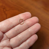 18G 5/16 Rose Gold Hue PVD Grade 23 Titanium Bendable Hoop Ring