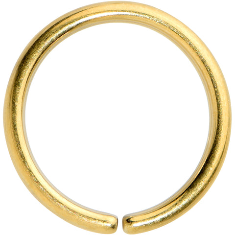 18G 5/16 Gold Tone PVD Grade 23 Titanium Bendable Hoop Ring