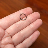 18G 3/8 Black PVD Grade 23 Titanium Bendable Hoop Ring
