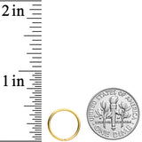 18G 3/8 Gold Tone PVD Grade 23 Titanium Bendable Hoop Ring