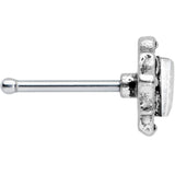 20G 1/4 Clear Gem Rhombus Retro Nose Bone