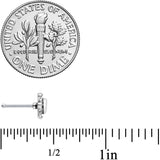 20G 1/4 Clear Gem Rhombus Retro Nose Bone