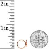 20G 5/16 Rose Gold Tone Textured Butterfly Wing Nose Hoop