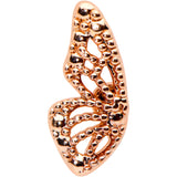 20G 1/4 Rose Gold tone Textured Butterfly Wing Nose Bone