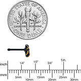 20G 1/4 Black Understated Octopus Nose Bone