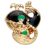 20G 7mm Gold Tone Mom Baby Whale L Shape Nose Ring