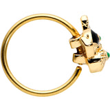 20G 5/16 Gold Tone Mom Baby Orca Whale Nose Hoop