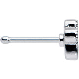 20G 1/4 Textured Black Paw Print Nose Bone