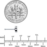 20G 1/4 Textured Black Paw Print Nose Bone