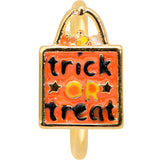 20G 5/16 Gold Tone Trick or Treat Bag Halloween Nose Hoop