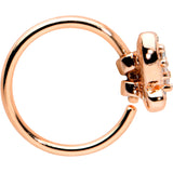 20G 5/16 Clear Gem Rose Gold Tone Airy Butterfly Nose Hoop