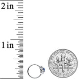 20G 5/16 Clear Blue Gem Oval Swirl Nose Hoop