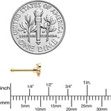 20G 1/4 Clear Gem Gold Tone Beauty Bee Nose Bone