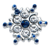 20G 1/4 Clear Blue Gem Festive Snowflake L Shape Nose Ring