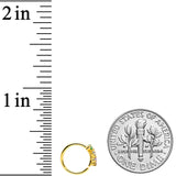 20G 5/16 Clear Cz Gem Gold Tone Bunch Grapes Nose Hoop