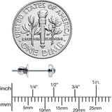 3mm Clear Crystal Implant Grade Titanium Stud Earrings