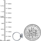 20G 5/16 Clear Blue Gem Festive Snowflake Nose Hoop