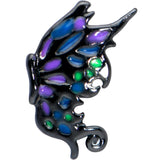 20G 1/4 Fantasy Black Faerie Wings Nose Bone