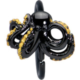20G 5/16 Black Understated Octopus Cartilage Closure Ring