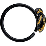 20G 5/16 Black Understated Octopus Cartilage Closure Ring