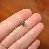 20G 5/16 Clear Pink Gem Abstract Leaf Flower Nose Hoop