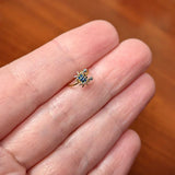 20G 5/16 Black Gem Gold Tone Blue Crab Nautical Nose Hoop