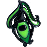 20G 7mm Striking Black Peacock Feather L Shape Nose Ring