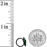 20G 5/16 Black Striking Peacock Feather Nose Hoop