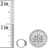 20G 5/16 Green Gem Textured Pot Leaf Nose Hoop