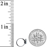 20G 5/16 Blue Textured Butterfly Nose Hoop