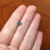 20G 5/16 Blue Textured Butterfly Nose Hoop