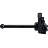 20G 1/4 Black Purple Skull Bow Heart Nose Bone