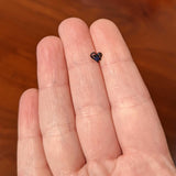 20G 1/4 Black Purple Skull Bow Heart Nose Bone