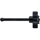 20G 1/4 Clear CZ Gem Black Abstract Sun Nose Bone