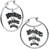20G Officially Licensed Beetlejuice Say His Name Hoop Earrings