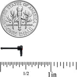 20G 1/4 Red Gem Black Steampunk Skeleton Heart Nose Bone