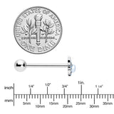 Blue Gem Twining Heart Mystic Orb Barbell Tongue Ring