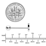 Clear CZ Gem Understated Hamsa Hand Barbell Tongue Ring