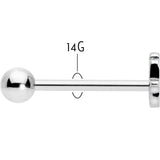 Clear CZ Gem Understated Hamsa Hand Barbell Tongue Ring