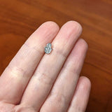 Clear CZ Gem Understated Hamsa Hand Barbell Tongue Ring