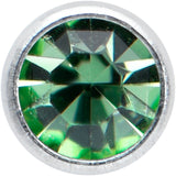 20G 1/4 Green Gem Press Fit L Shape Nose Ring