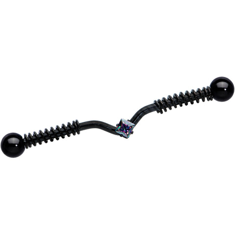 14G Black Gem Black Vee Spring Coil Project Bar 38mm