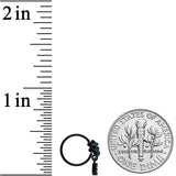 20G 5/16 Black Night Palm Tree Dangle Helix Circular Ring