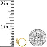 20G 5/16 Orange Gem Gold Hue Baroque Butterfly Nose Hoop