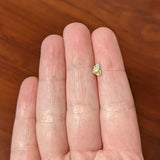 20G 1/4 Orange Gem Gold Tone Baroque Butterfly L Shape Nose Ring