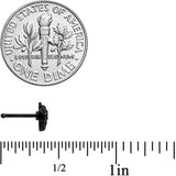 20G 1/4 Clear Red Gem Black Skull Halloween Nose Bone