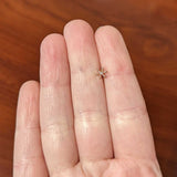 20G 7.5mm Clear Gem Rosy Tone Sweet Snowflake L Shape Nose Ring